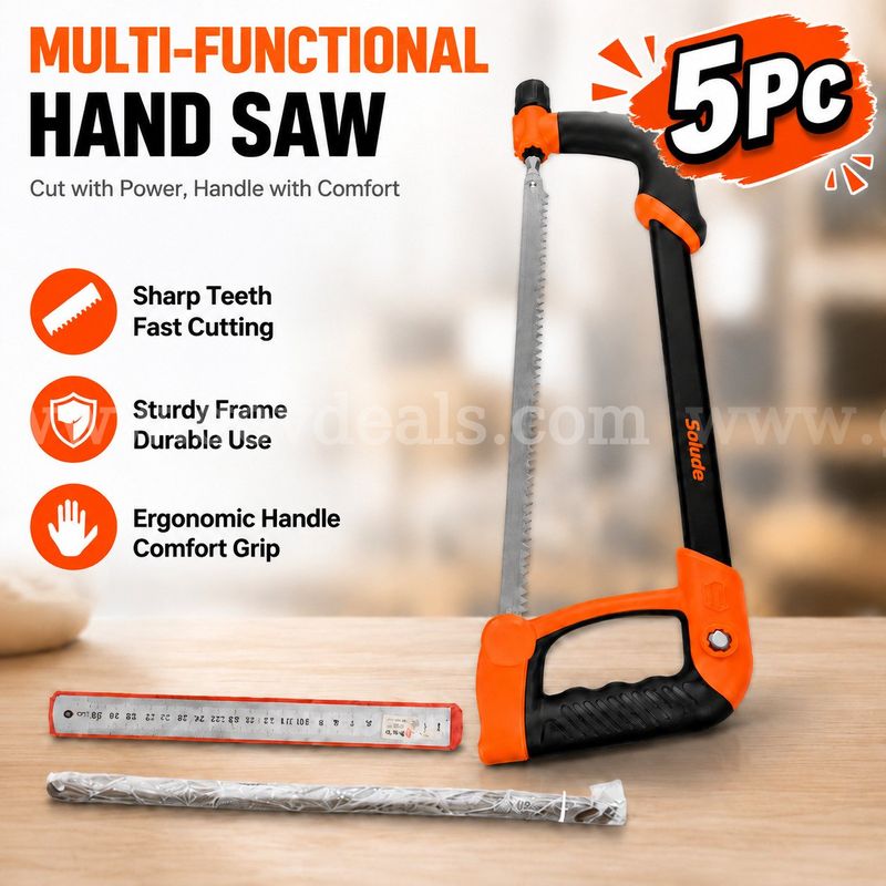 SHIPPING AVAILABLE Lot of 5 Multi-Angle Hacksaw Frame with Blade, Adjustable Hand Saw (AA1-02)