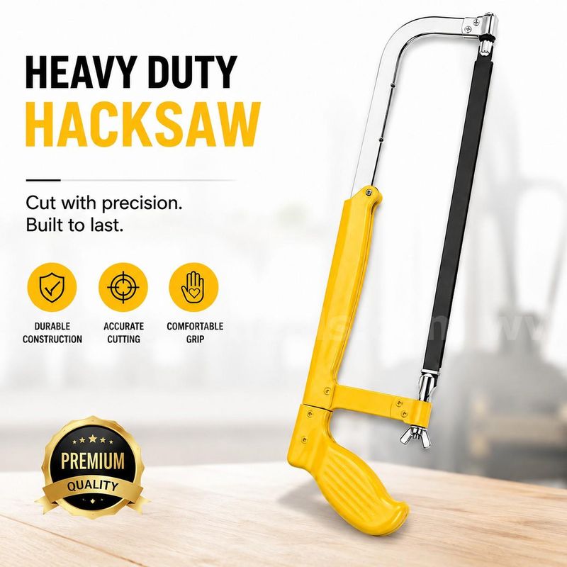 SHIPPING AVAILABLE New 12" Adjustable Hacksaw Frame with Blade, 8-12 Inch Steel Hacksaw for Metal/Wood/PVC (AA1-06)