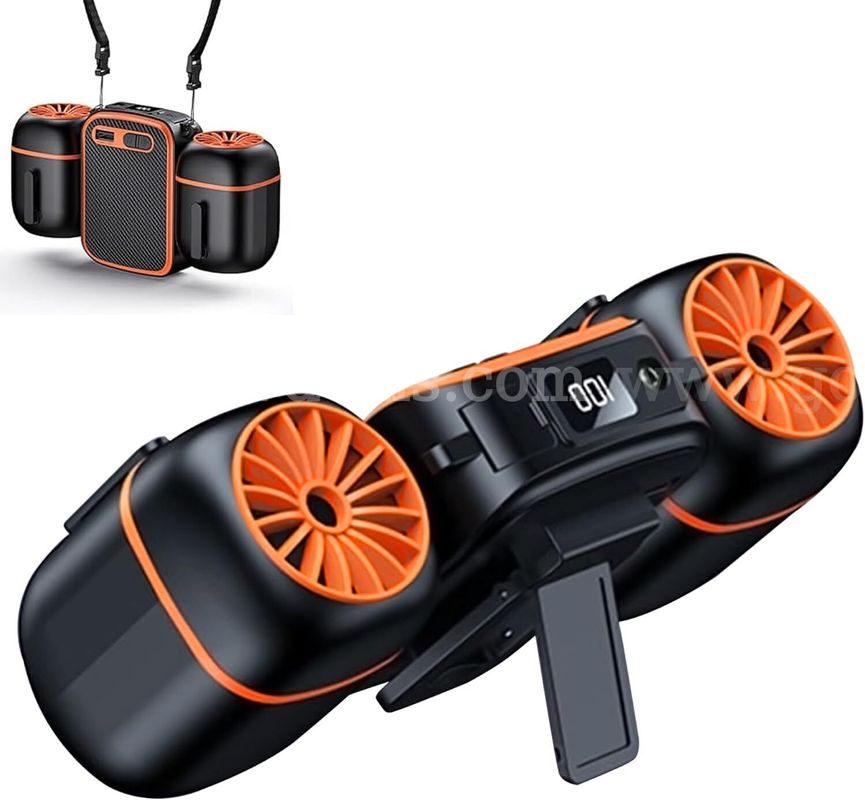 SHIPPING AVAILABLE Portable Waist Fan with Dual Fans, 10000mAh Rechargeable Wearable Belt Clip Fan (AA-03)