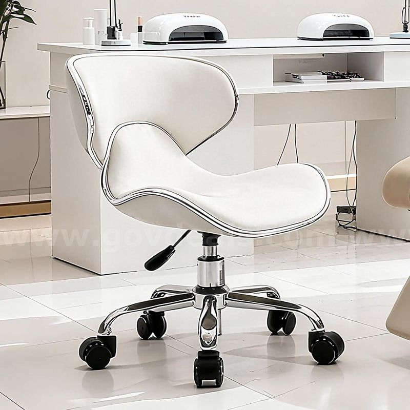 SHIPPING AVAILABLE lot of 2 Lessmore White Pedicure Chair for Nail Tech Pedicure- Swivel & Adjustable Nail(A-33)