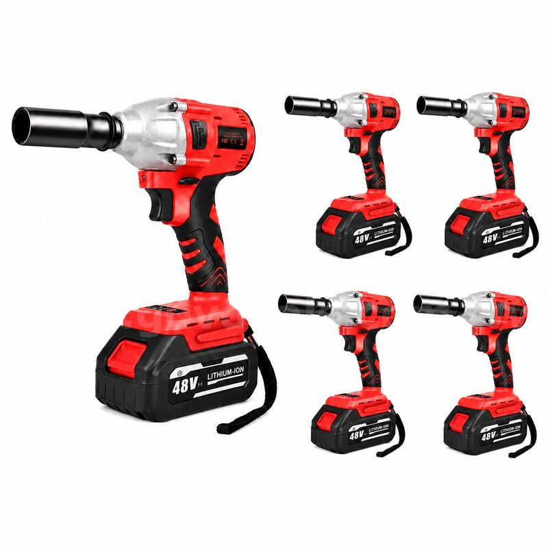SHIPPING AVAILABLE 5 sets 48V Cordless Impact Wrench 650N.m Brushless Electric Impact Gun 2 Batteries Hard Case(B2-01)