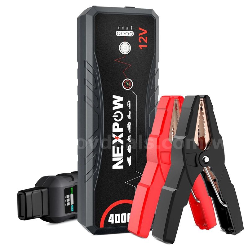 SHIPPING AVAILABLE NEXPOW Q11 4000A Jump Starter, 12V Portable Car Battery Booster Pack for All Gas & 10L (4000-AN)