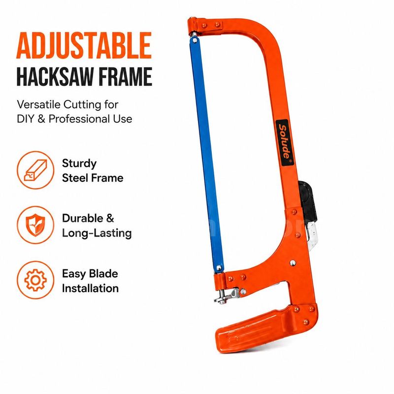 SHIPPING AVAILABLE Lot of 2 Hacksaw Frame / Bow Saw, Heavy Duty Adjustable Steel Frame with Blade (AA1-03)