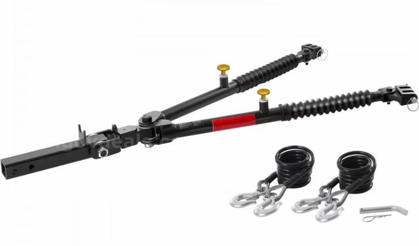 SHIPPING AVAILABLE 2 sets Tow Bar, 7500 lbs Towing Capacity with Ropes, Powder-Coating Alloy Steel Bumper-Mounted (7500)