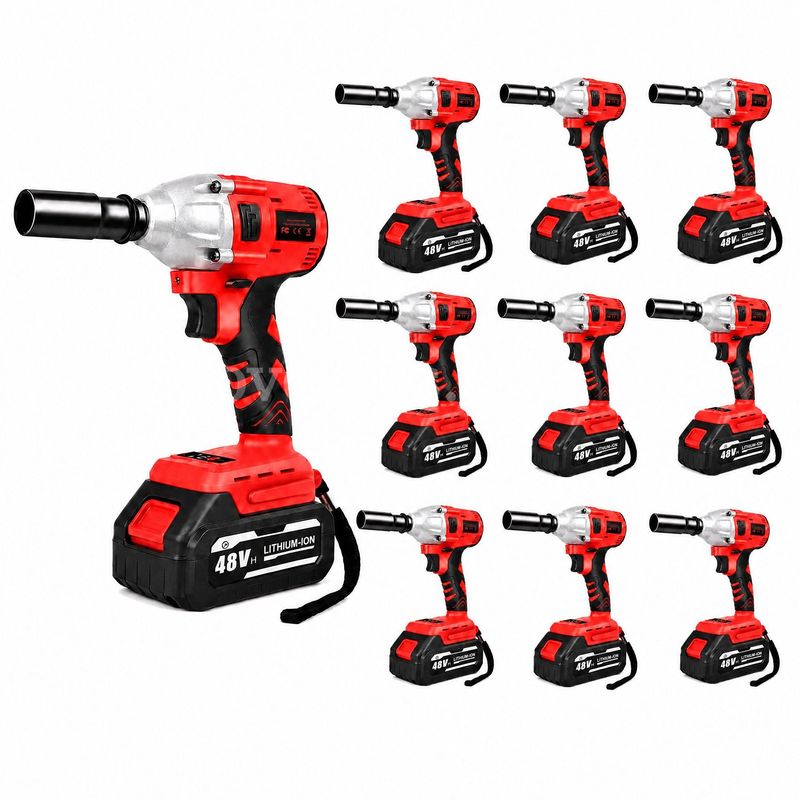 SHIPPING AVAILABLE 10 sets 48V Cordless Impact Wrench 650N.m Brushless Electric Impact Gun 2 Batteries Hard Case(B2-01)