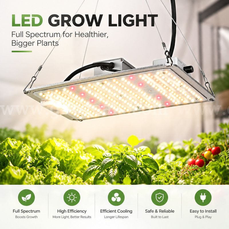SHIPPING AVAILABLE Lot of 2 GL-XP-02 LED Grow Light Panel with HLB-220H-60A Power Supply | Full Spectrum Plant( A3-3A )