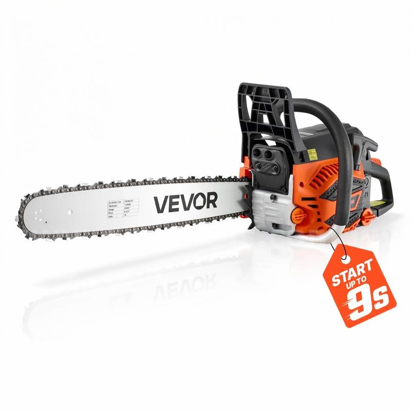 SHIPPING AVAILABLE VEVOR 58cc Gas Powered Chainsaw, 20 inch Bar 2-Stroke Tree Logging Saw (AA3-06)