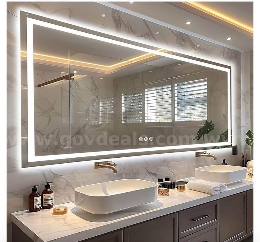 86" x 40" Large LED Bathroom Vanity Mirror w/ Anti-Fog & 3 Colors