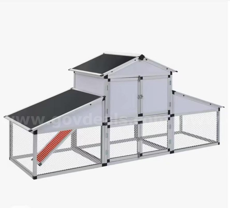 SHIPPING AVAILABLE BRAND NEW Aluminum Chicken Coop with Run & Nest Box - Durable Outdoor Poultry Shelter