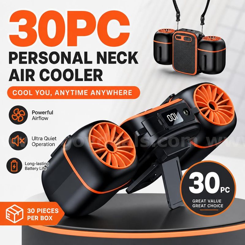 SHIPPING AVAILABLE lot of 30 Portable Waist Fan with Dual Fans, 10000mAh Rechargeable Wearable Belt Clip Fan (AA-03)