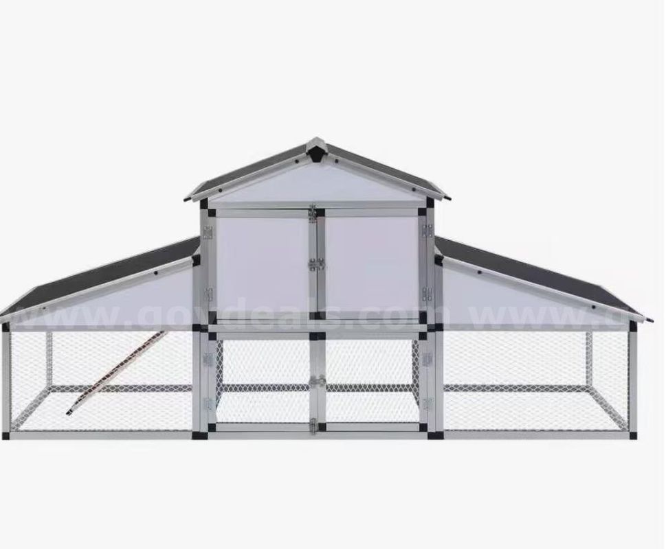SHIPPING AVAILABLE BRAND NEW Aluminum Chicken Coop with Run & Nest Box - Durable Outdoor Poultry Shelter
