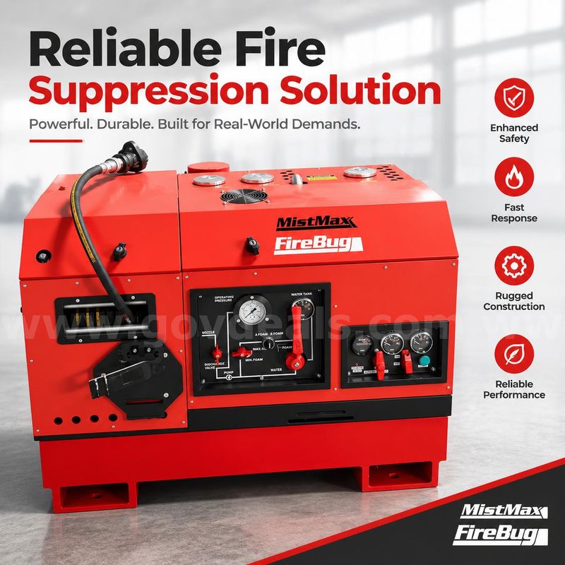 FireBug MistMax High Pressure Water Mist & Foam Fire Suppression Unit (XF-001)