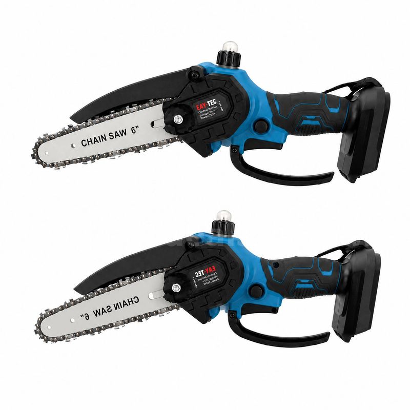 SHIPPING AVAILABLE Lot of 2 Mini Chainsaw Cordless, 6-Inch Portable Handheld Chainsaw with Oiler System(AA-08)