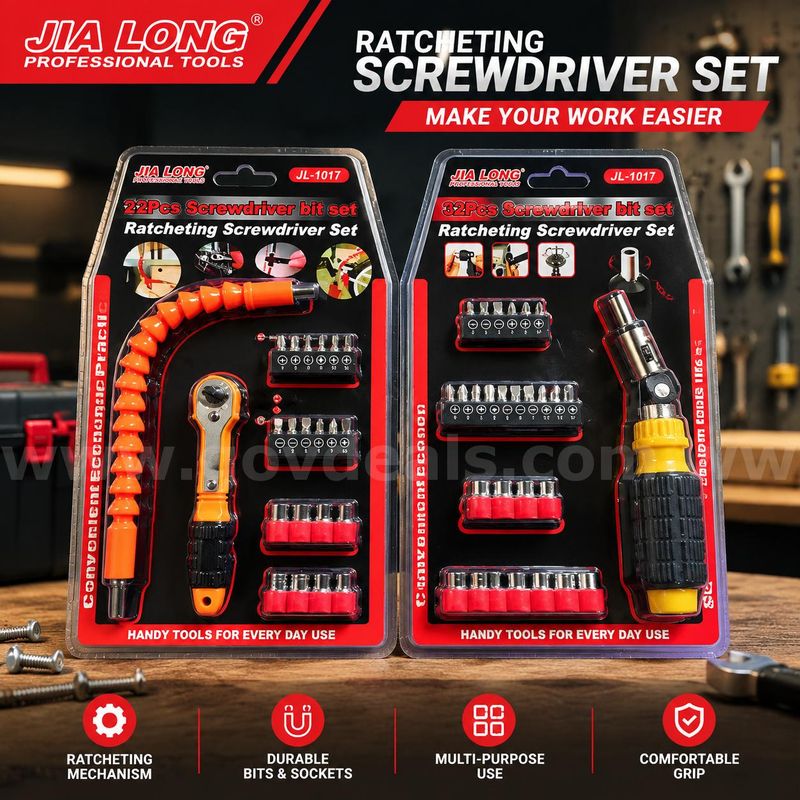 SHIPPING AVAILABLE Multi-Functional Screwdriver Tool Kit Combo, 32+22Pcs Ratchet & Flexible Extension for Home (31-06)