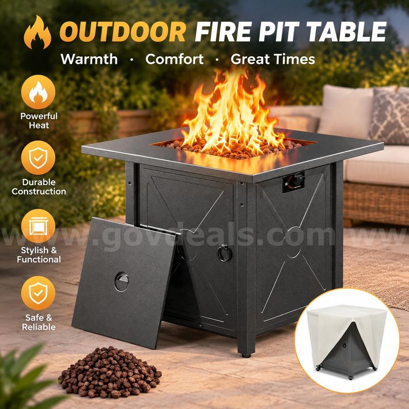 SHIPPING AVAILABLE Fire Pit, 40000 BTU Propane Fire Pit , TABLETOP ONLY, base not included.（31-01）