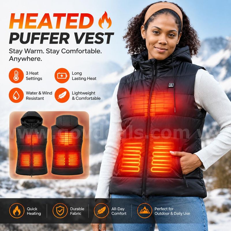 SHIPPING AVAILABLE Women's Heated Vest, Lightweight Electric Vest - Random Sizes (AM-01)