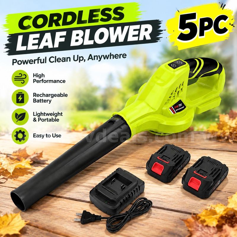 SHIPPING AVAILABLE Lot of 5 Cordless Leaf Blower Kit with Battery & Charger, Handheld Electric Blower (AA-010)
