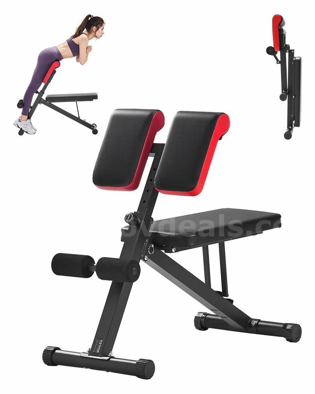 SHIPPING AVAILABLE VEVOR Multi-Functional Weight Bench & Roman Chair - 330 lbs Foldable Gym Bench(AA4-02)
