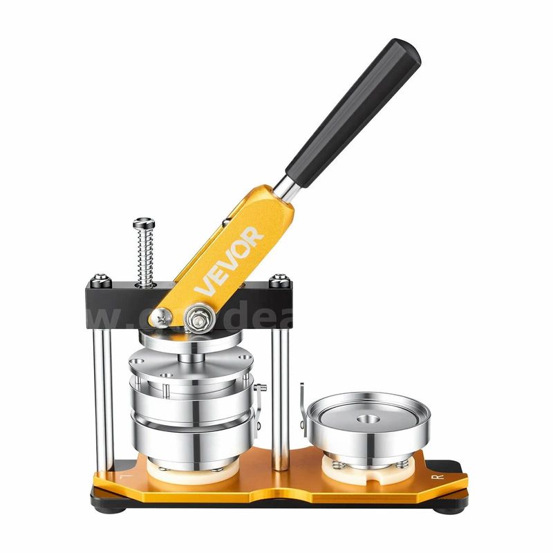 SHIPPING AVAILABLE VEVOR 75mm (3") Button Maker Machine Kit w/ 100 Badge Parts & Circle Cutter(AA4-04)