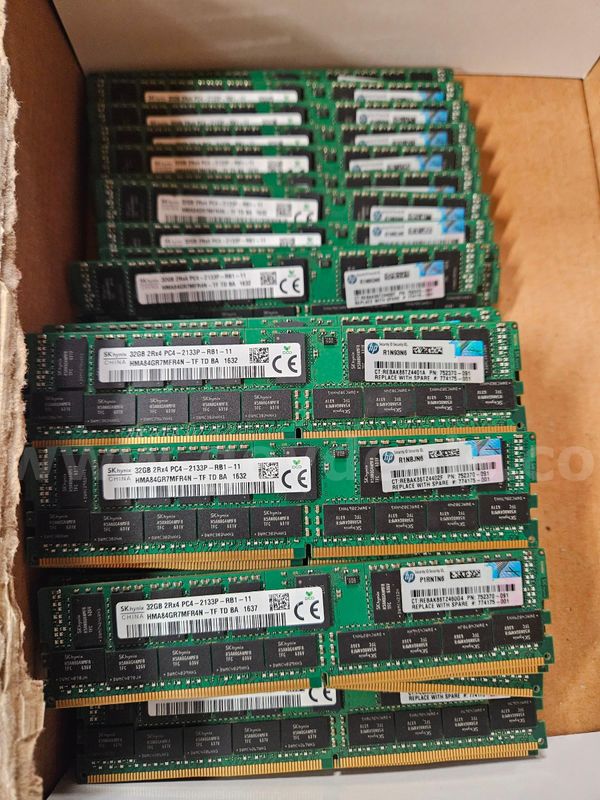 32GB PC4 Server RAM - Lot of 49 Sticks SK Hynix DDR4 Memory ✅