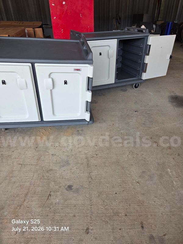 1 Lot Of 2 Cambro Food Tray Warming Carts