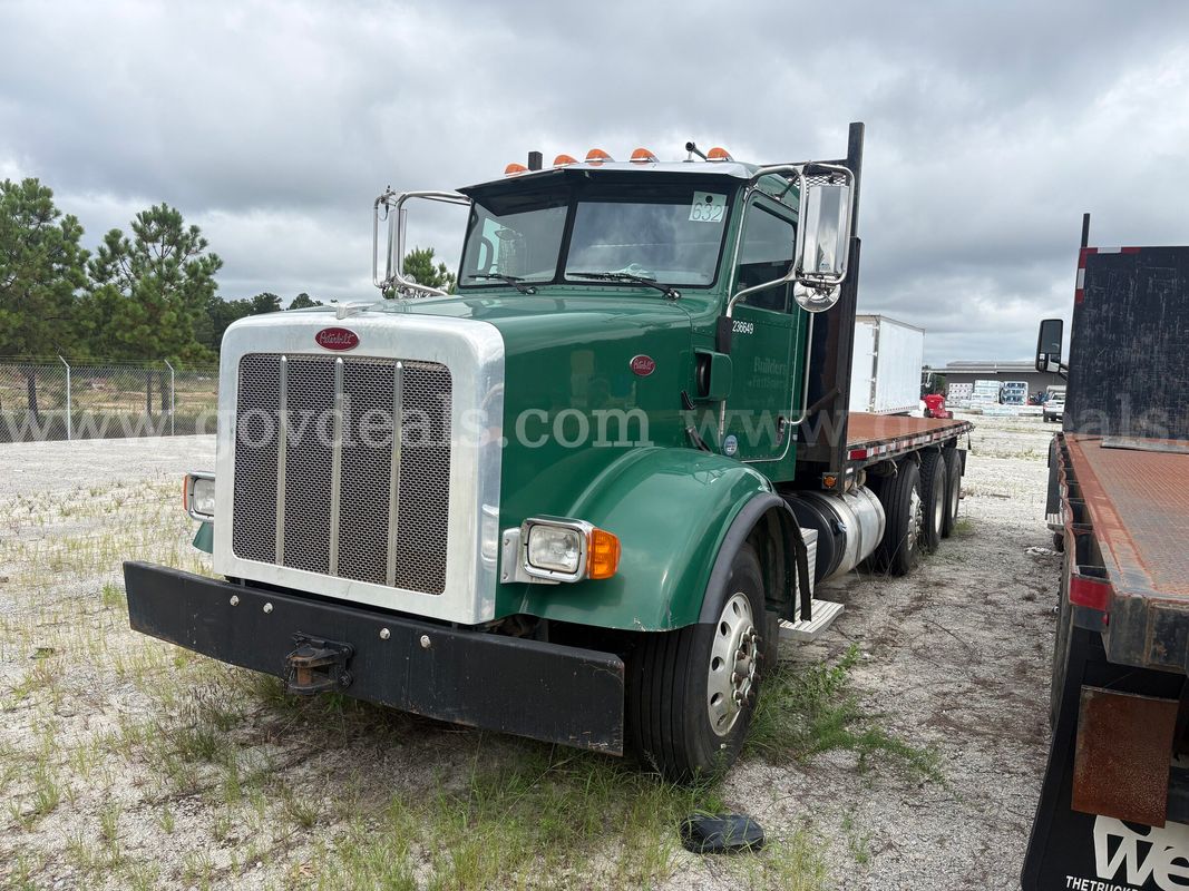 2014 Peterbilt 365 Tri/A Flatbed Truck-Inoperable