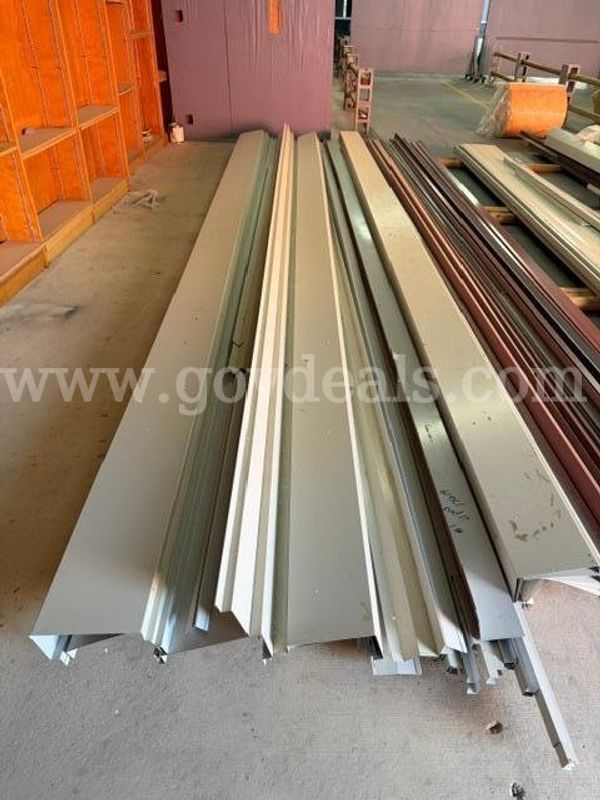 Lot of Miscellenous metal, trim, and rolls of R25 insulation