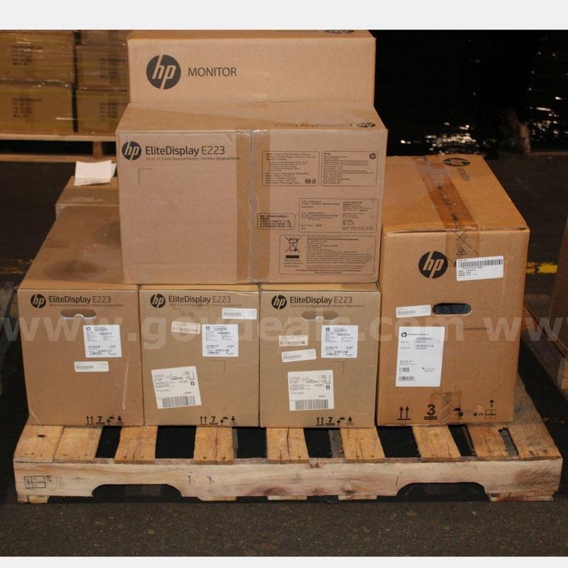 Lot of (8) New HP EliteDisplay E223 Computer Monitors