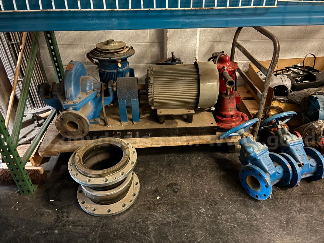 Lot of Industrial Pumps, Electric Motors, Flanged Valves, Strainers, Fittings & Mechanical Equipment – Various Sizes