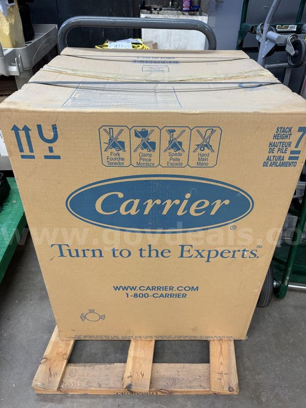 Carrier central air-conditioning outdoor condenser unit, model 24ACR324A003.