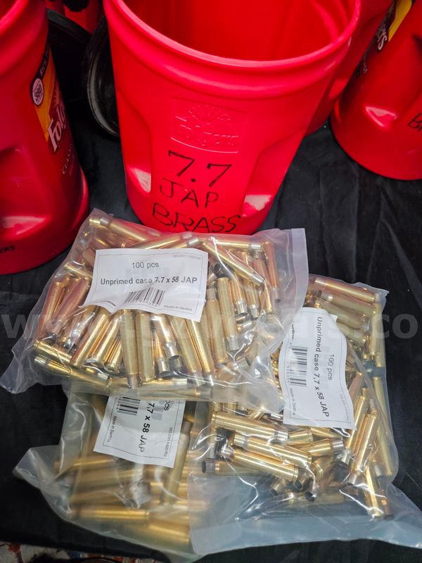 Military Surplus Rifle Brass Lot 8mm Mauser, 7.7 Japanese New PPU