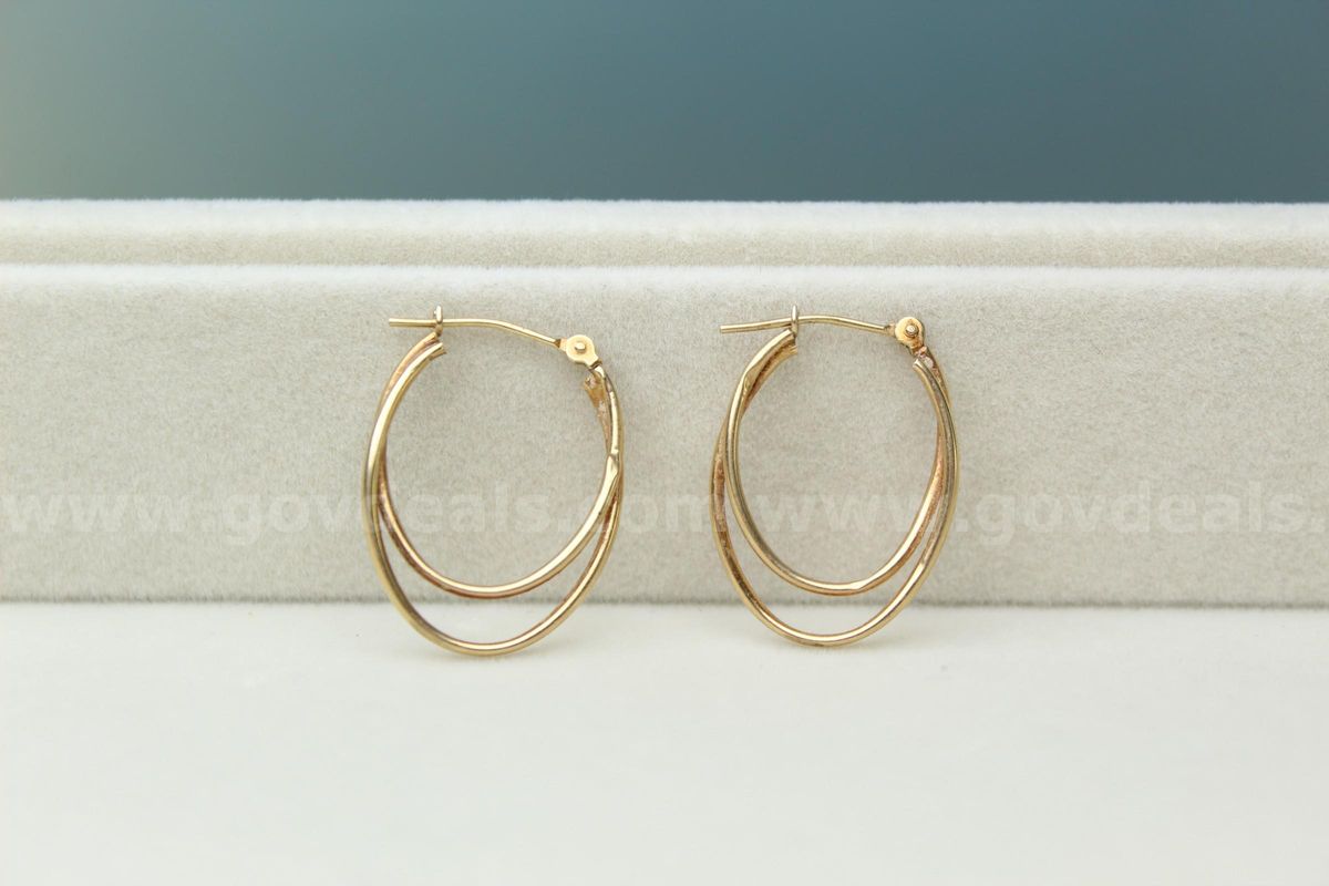 Vintage 14K Gold Hoop Earrings