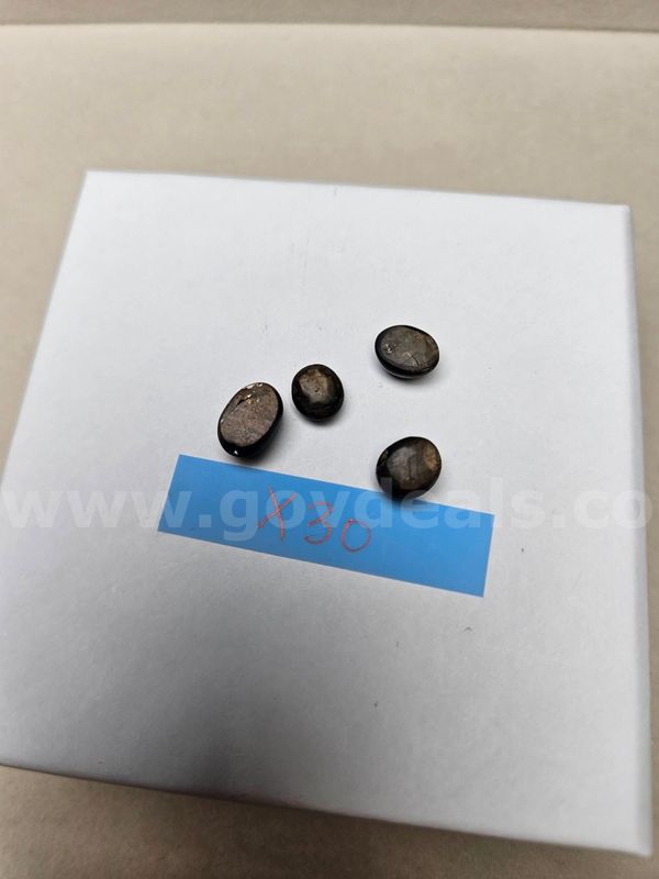 Natural Sri Lanka AAA Mixed Oval Black Star Sapphires (4 Stones) - 18.5 Total Carat