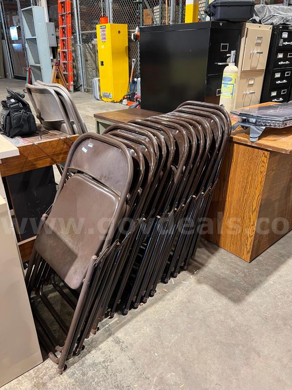 Metal Folding Chairs - lot of 14