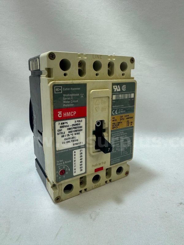 Cutler-Hammer/Westinghouse Hmcp007c0c Series C Circuit Breaker