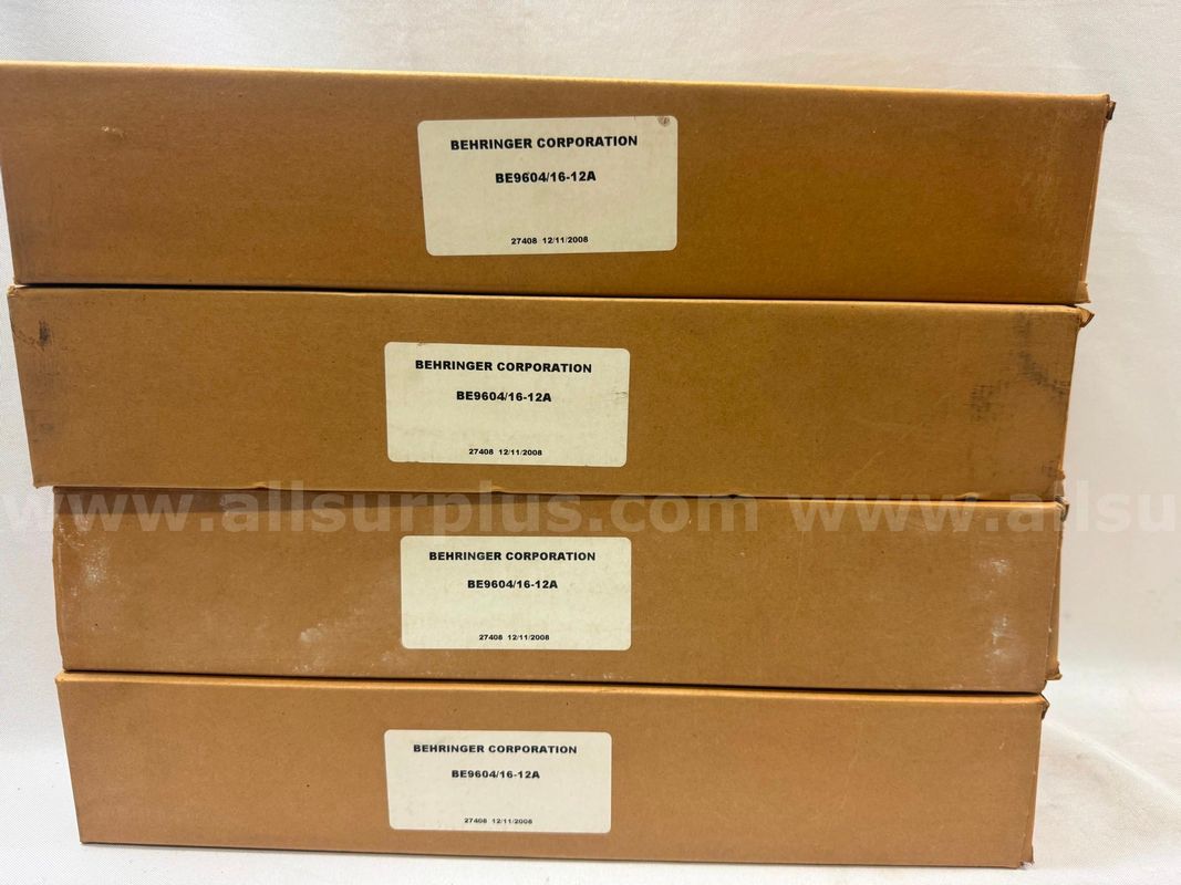 *NEW* (LOT of 4) BEHRINGER CORPORATION BE9604/16-12A HYDRAULIC FILTER ELEMENT CARTRIDGE 16" / 12 MICRON