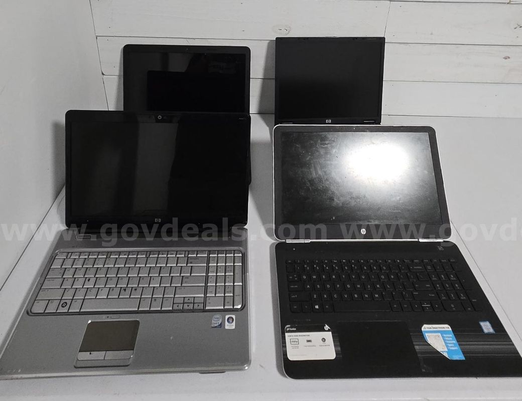Surplus MIxed Lot of 4 HP Laptop Computers