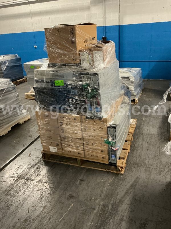 2 pallets of mixed Cisco networking switches and apc’s approximately 107 (PICKUP ONLY)