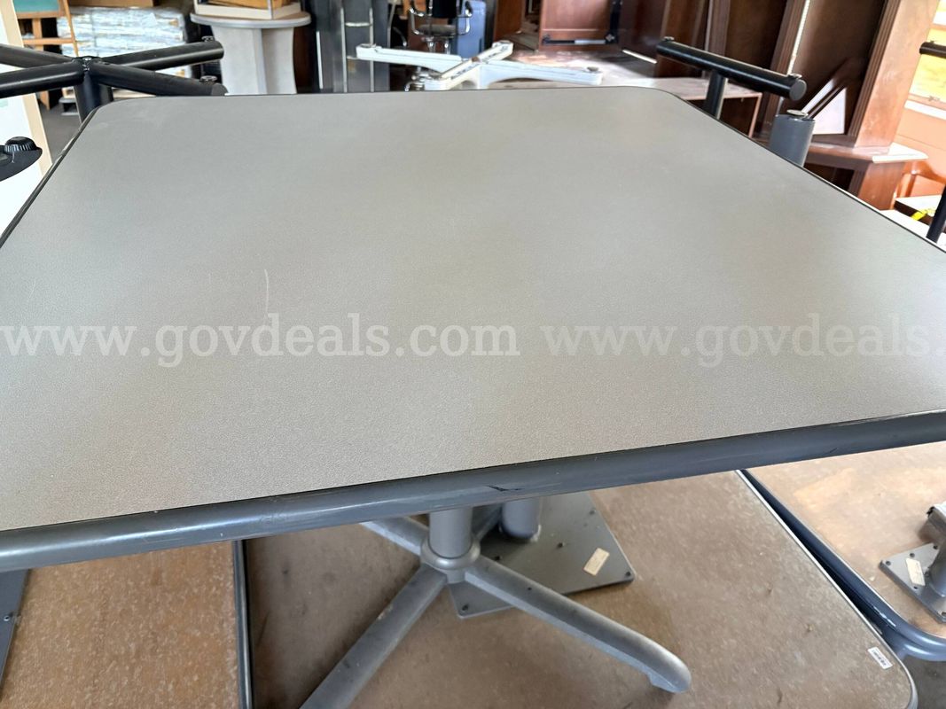 Lot of 5 Formica Top Café Tables (Dimensions (Each): 42" W x 42" L x 29" H)