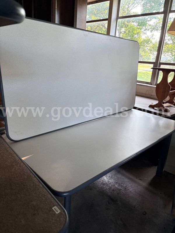 Lot of 2 Formica Top Café Tables (Dimensions (Each): 36" W x 72" L x 30" H)