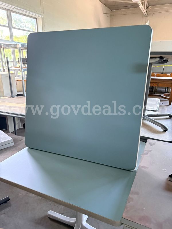 Lot of 2 Formica Top Café Tables (Dimensions (Each): 36" W x 36" L x 29" H)