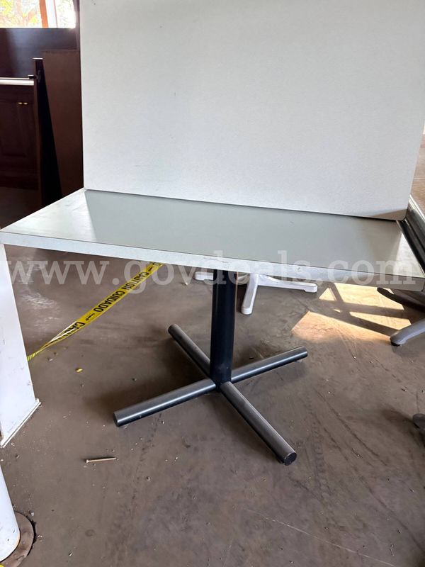 Lot of 2 Formica Top Café Tables (Dimensions (Each): 36" W x 36" L x 29" H)