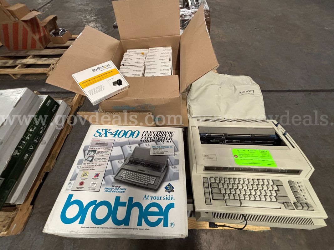 Vintage Office Equipment, Typewriters, Mail Processing Equipment & IT Accessories Lot (PICK-UP ONLY)