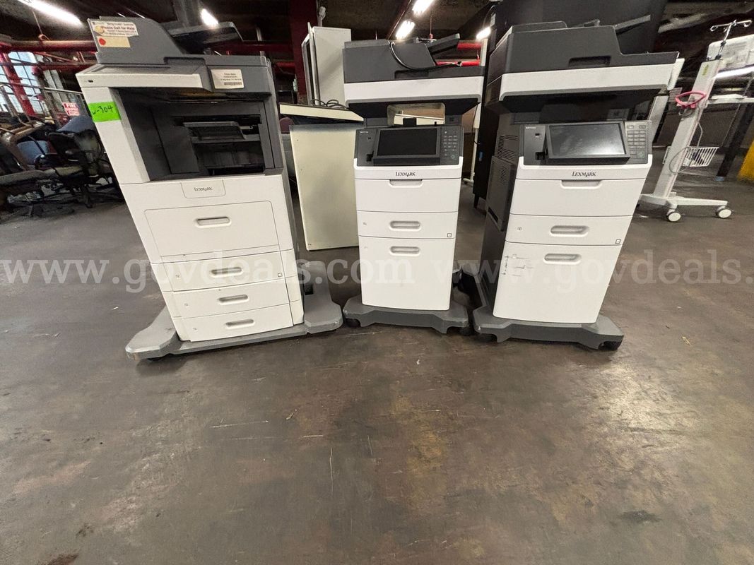 3 Commercial Office Printers & Multifunction Systems by Lexmark & HP (PICK-UP ONLY) (NO 3RD PARTY PICK-UP)