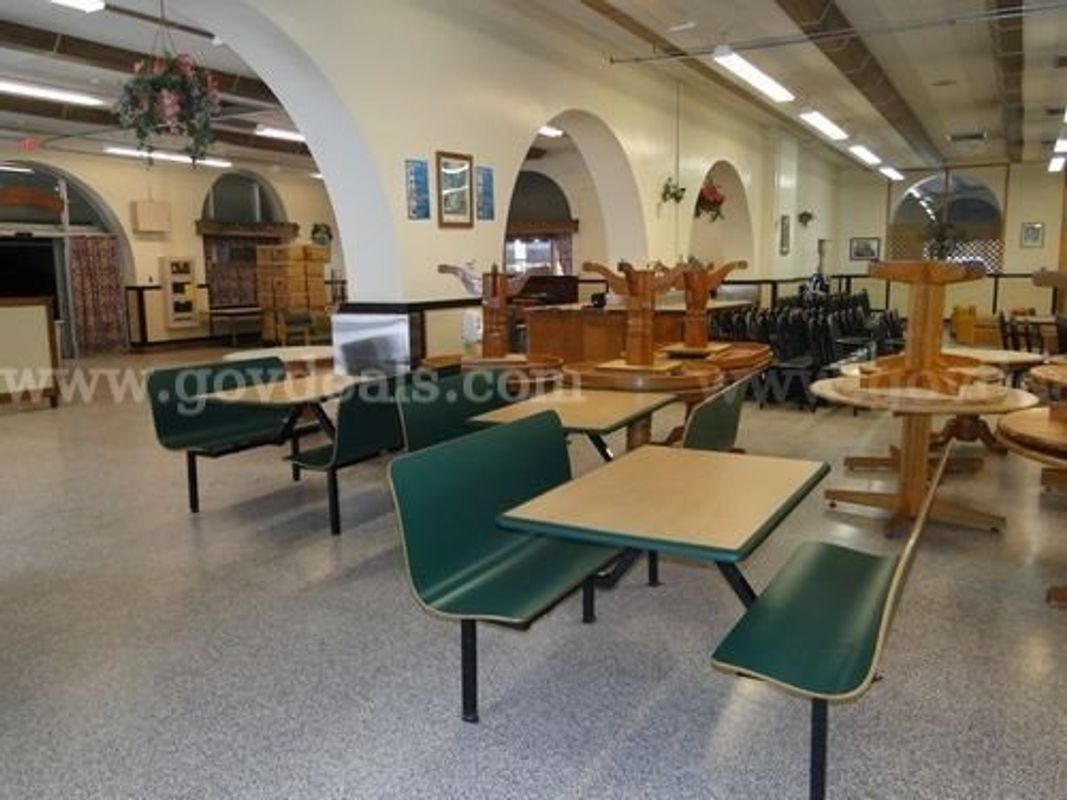 Lot of (3) Storage/Display Units & (3) Café Bench Seating Tables (6 Pieces Total) (PICK-UP ONLY)