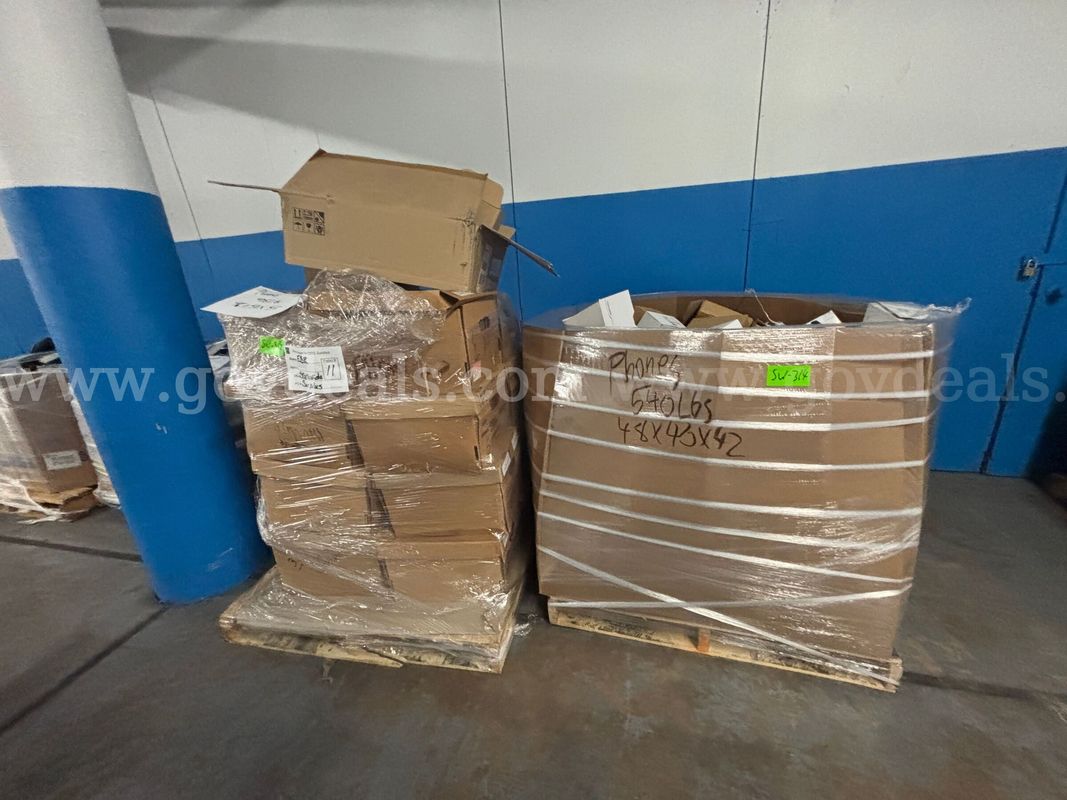 2 Pallets of Polycom Desktop Phones, Plantronics Headsets & Telecommunications Equipment (PICK-UP ONLY)