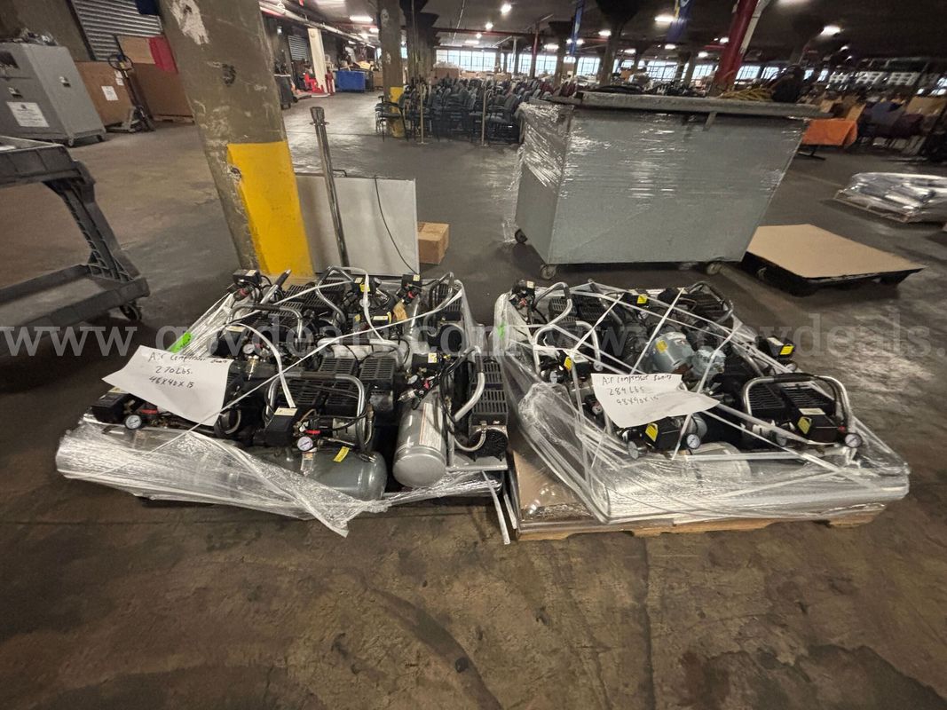 2 Pallets of Oil-Free Air Compressors, Approx. 16 Units (PICK-UP ONLY)