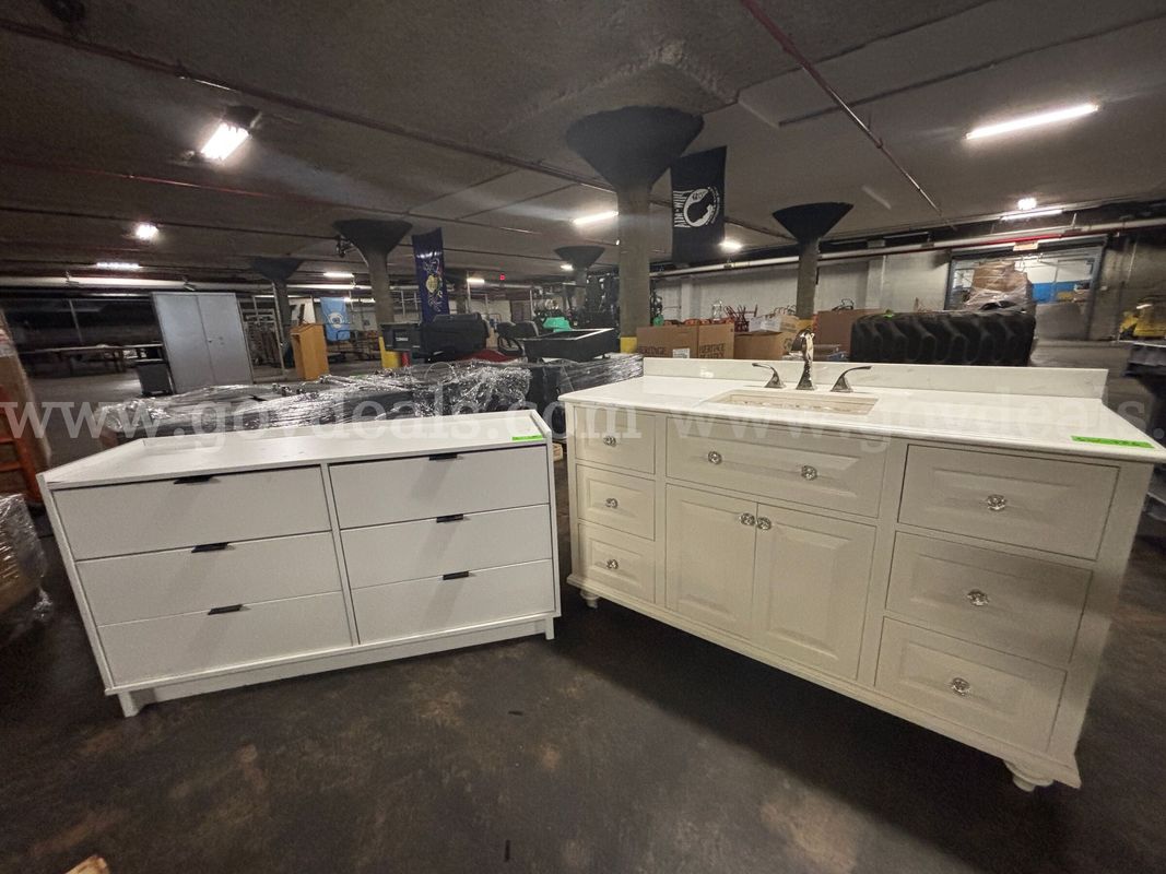 Bathroom Vanity with Sink & Six-Drawer Dresser, Approximately 2 Units (PICK-UP ONLY) (NO 3RD PARTY PICK-UP)