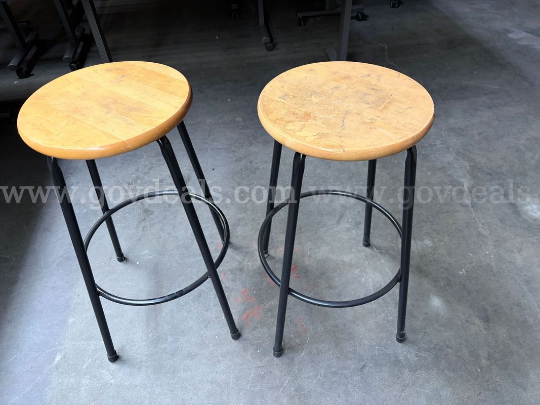 Two Stools - Seat is 14" Diameter & 30" Tall