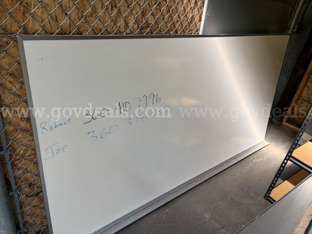 (3) Three 4 foot by 8 foot whiteboards, institutional grade ceramic over metal